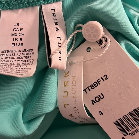 Trina Turk Ruffled High-Leg Cheeky One-Piece SZ 4 - Picture 6 of 7